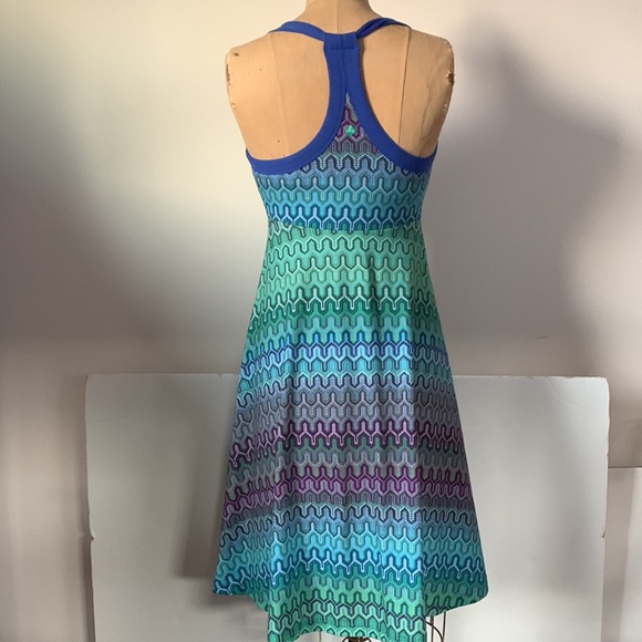 Prana racerback Cali dress geometric print built in bra S - Picture 4 of 11
